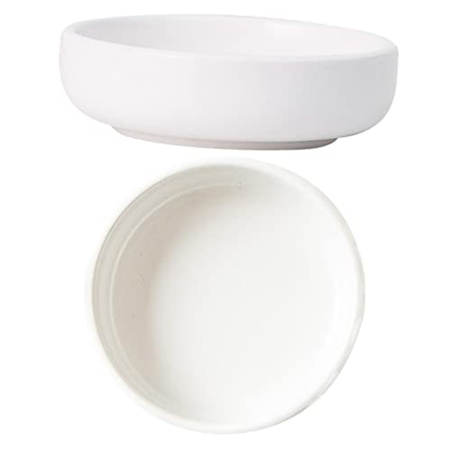 VALICLUD 2pièces Assiettes à Sauce Céramique Japonaise Lot De Plats Ronds Pour Sauce Soja Et Dips Petits Bols De Service Simples Et Polyvalents Pour Maison Restaurant Et Hôtel