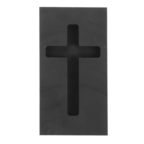 MUELODSIC Molde de Fundición Cruzado de Grafito Resistente al Calor para Lingotes de Aluminio, Latón y Zinc, Molde de Fusión para Joyería Religiosa y Artesanía de Metales Preciosos