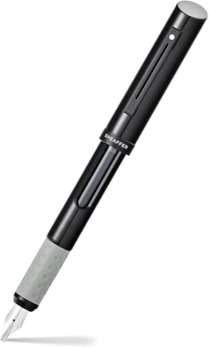 Image of Sheaffer Calligraphy Matte Black Fountain pen with Black cap and Matte Black Trim in Hangsell - Fine
