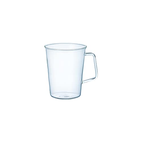 KINTO CAST 8436 Latte Mug, 15.2 fl oz (430 ml), Heat-resistant Glass, Microwave and Dishwasher Safe