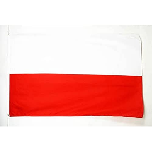 AZ FLAG - Poland Flag - 2x3 Ft - Light Polyester Polish Banner with Two Brass Eyelets - Fade Resistant - Vivid Colors - 2' x 3' Feet - 90x60 Cm