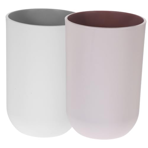 PRETYZOOM 2pcs Toothbrush Holder Cups Rinse Cups Multi-Purpose Bathroom Mugs for Home