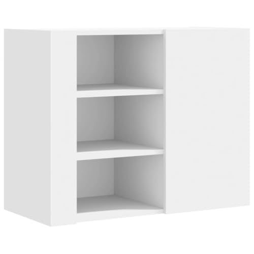 Image of vidaXL Wall Cabinet White - Engineered Wood - 75x35x60 cm - 6 Compartments - Wall Mounted - Durable & Moisture