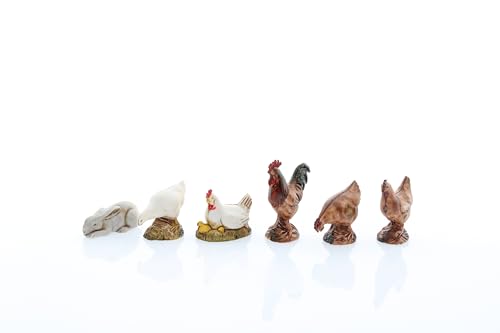 Moranduzzo 6 Farm Animals for Nativity Scene of 4 Inch Scale 1:20 - Unbreakable Nativity Figures - Hand-finished Painting, Official Product, Made in Italy, Sculptor M. Landi