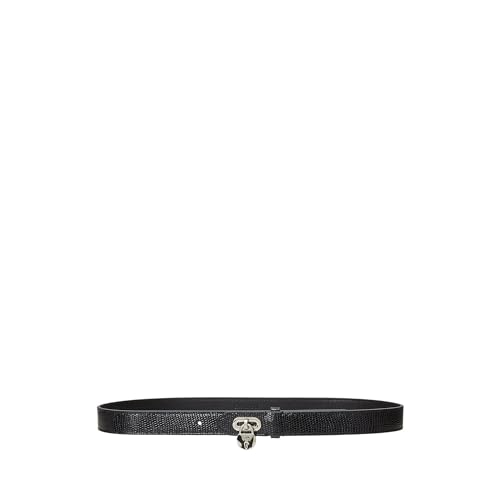 Lauren Ralph Lauren Women's Padlock Lizard-Embossed Leather Belt