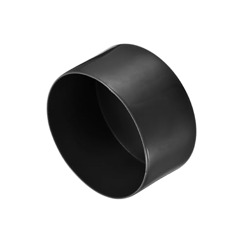 Image of uxcell 4pcs Rubber End Caps 3 3 /4 inch(95mm) ID Vinyl Round End Cap Cover Screw Thread Protectors Black, 50mm Height