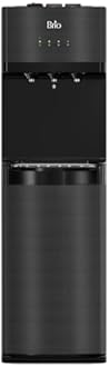 Brio Self Cleaning Bottleless Water Cooler Dispenser with Filtration - NEW Black Stainless Steel - Hot Cold and Room Temperature Water. 2 Free Extra Replacement Filters Included