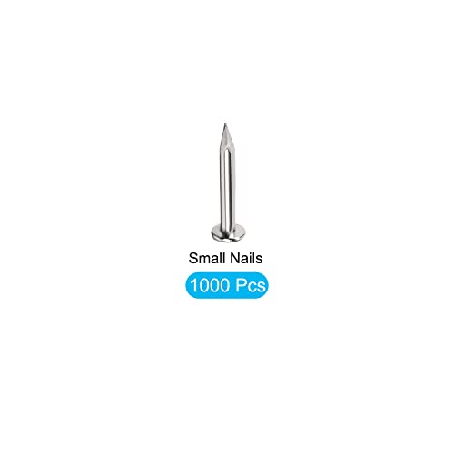 Clavos pequeños METALLIXITY (1.2x10mm) 500 piezas, acero carbono, tono plateado miniatura 5