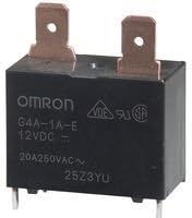 OMRON ELECTRONIC COMPONENTS G4A-1A-E DC12 POWER RELAY SPST-NO 12VDC, 20A, PC BOARD