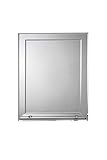 Croydex Rydal Rectangular Mirror with Shelf and Hang N Lock Fitting System, 500 x 400 x 120mm