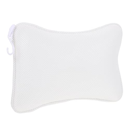 WOFASHPURET 1Pc Mesh Bath Pillow with Suction Cups Comfortable Spa Headrest for Bathtub Quick Drying Breathable Cover Easy to Use and Clean for Relaxation and Support