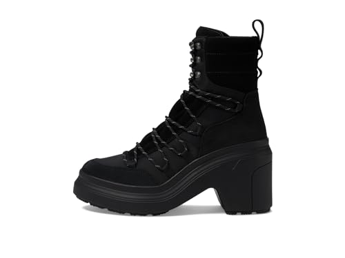 Hunter Womens Discoverer Mid Lace-Up Leather Heel Boot4