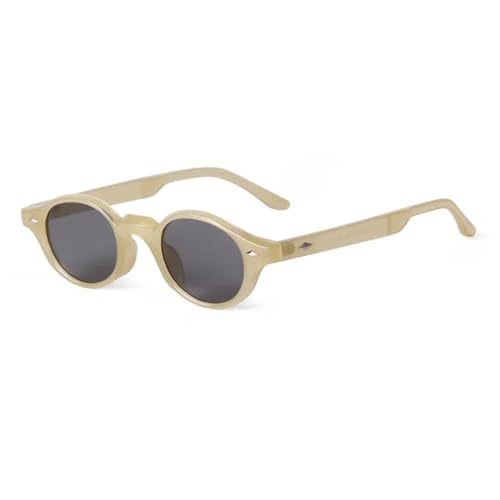 Lunettes de soleil ovales de qualité supérieure à rivets design