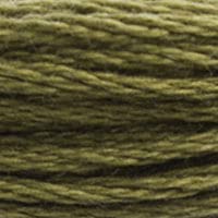 Image of DMC 117-3011 Six Strand Embroidery Cotton Floss, Dark Khaki Green, 8.7-Yard