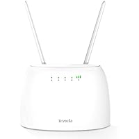 Tenda 4G06 4G VoLTE Cat4 Router 300Mbps, Móvil Wi-Fi Router con Ranura para Tarjeta SIM, Puerto RJ11/LAN/WAN, Servicio de Voz, 2 Antenas, Supervisión del Tráfico de Datos, No Requiere Configuración