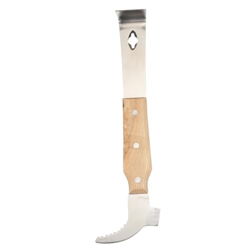 Toyvian Cuchillo de coleta de acero inoxidable salvavidas de marco de colmena apicultor colmena herramienta raspador de limpieza de colmenas raspador de marco de colmena de madera Caqui