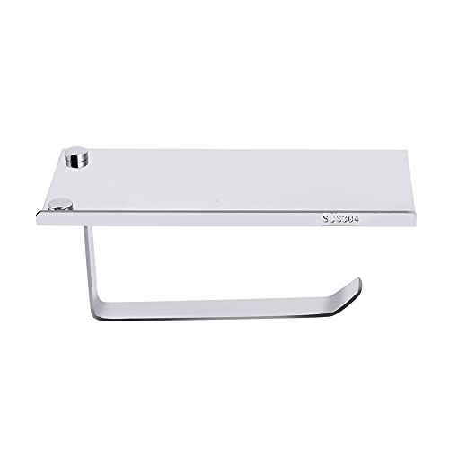 Nikou Portarotolo di carta igienica da parete, in acciaio inox, con luce a specchio, porta asciugamani da bagno, porta carta igienica da parete