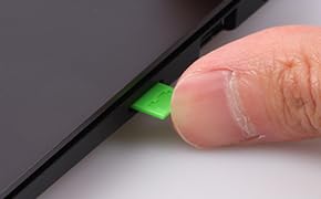 Essential / 10 x Micro SD Port Blockers/Verde