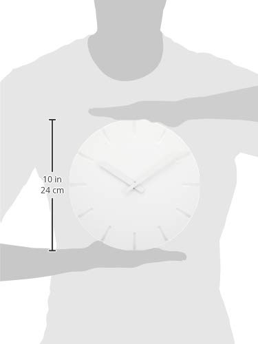 Amazon.co.jp: レムノス 掛け時計 アナログ カーヴド ライン 白