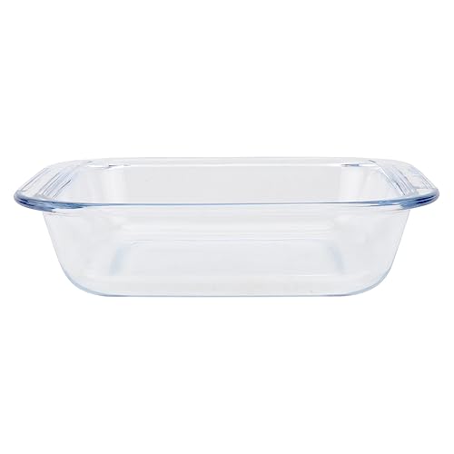 OKUMEYR 1 Pc Plato Para Hornear Cuadrado De Vidrio Plato De Fruta Sartenes Para Horno Plato Para Hornear Rectangular Plato De Pastel Plato Para Asar Vidrio Alto En Boro