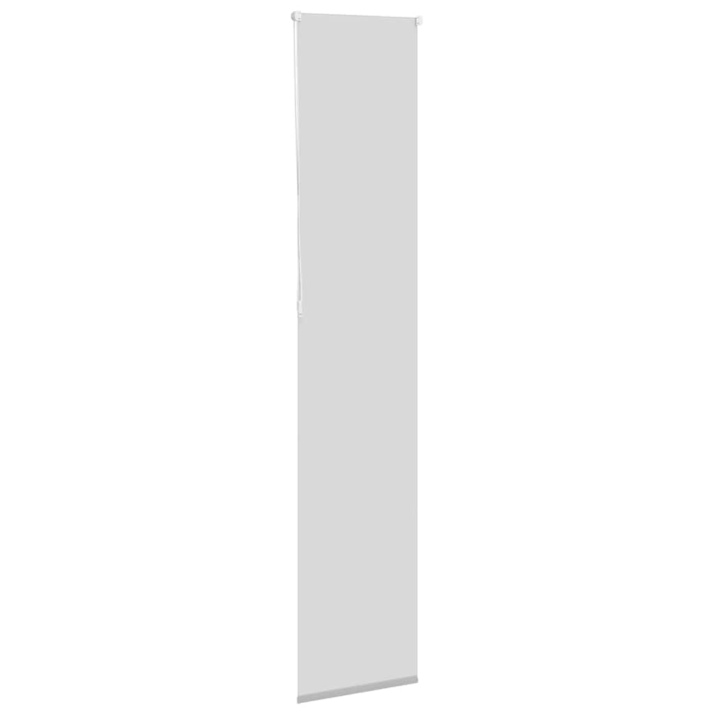 Roleta zaciemniająca, jasnoszara, 50 x 230 cm z szerokością materiału 45,7 cm, ochrona przed wzrokiem i słońcem, roleta termiczna z zaciskami mocującymi (montaż bez wiercenia), do okien