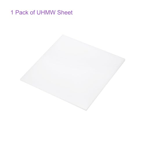 Image of DMiotech 8 x 8 x 3 /16 Inch Plastic UHMW Sheets, Ultra High Molecular Weight Polyethylene, Opaque White Polyethylene Board for Automotive, Chemical, Manufacturing, DIY Home Kitchen