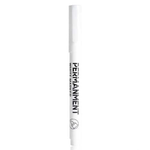 SMOOTHERPRO White Permanent Marker Pens | 1.0 mm Tip Waterproof White Pens Quick Dry Fabric Marker | for Clothes Glass Metal Stones Rock Painting Ceramic Wood Canvas (PWM01-1) 1 Pcs