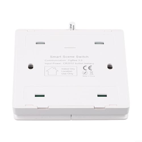 Volakebeing Interruttore di scena intelligente wireless compatibile con app Smart Lifes, alimentato a batteria da parete o telecomando portatile a pulsante per illuminazione domestica (1 gang)