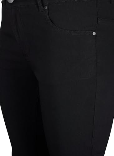 Mallas para mujer de diseño ajustado Zizzi negras, leggings confortables talla 46 4