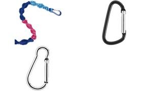 Preisvergleich Produktbild GLOREX Paracord Karabiner Haken 2St 40mm schwarz