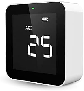 Temtop Air Quality Monitor, M10 Air Quality Detector for PM2.5 HCHO TVOC AQI with Real Time Display/Rechargeable Battery