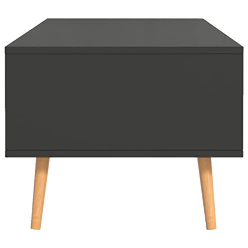 Table basse grise en bois de 100 cm table d'appoint de salon et bureau - 7