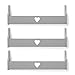 Haus Projekt Mensola a Parete per Bambini Cuore Scaffale Libreria Bambini, Mensole Cameretta, Organizer, Soluzione di Stoccaggio Multiuso a Parete, Heart Chubby Shelf (Pacchetto 3, Grigio) 50x10x16cm