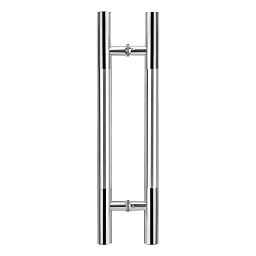 Poignée de porte en verre acier inoxydable double face coulissante