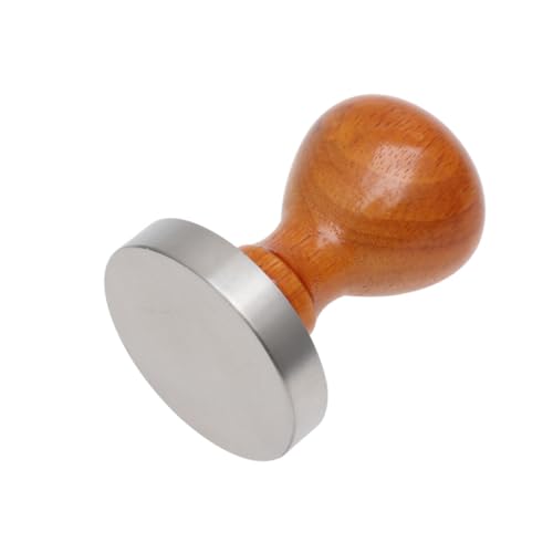 Ciieeo Stainless Tamper with Wooden Handle Ergonomic Espresso Powder Pressing Hammer Tool for Home Cafe Restaurant Use Food Grade
