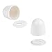 SEIWEI 2 Pcs Round Tall Toilet Bolt Caps with Snap-in Design, White Plstic Bottom Toilet Bowl Bolt Caps Cover for Home, Hotel, Easy to Clean