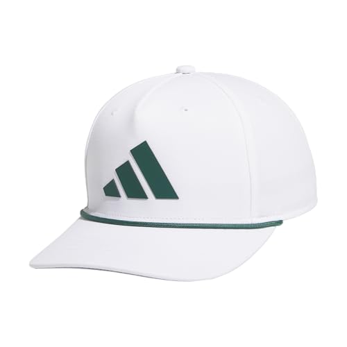 adidas Men's Midrange Snapback Hat Gorra de béisbol, Blanco/Verde Universitario/Negro, Talla única Hombres