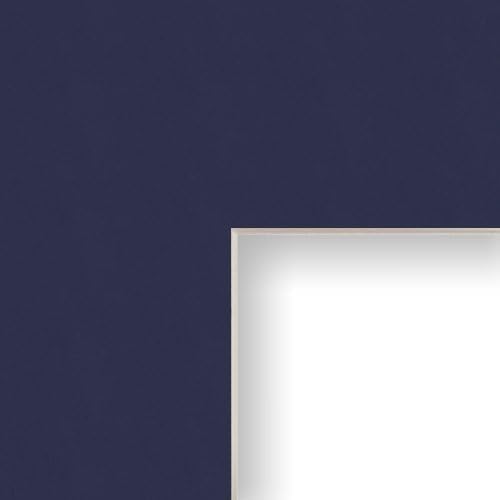 Craig Frames 8x10 Mats for Picture Frame Dark Blue with Cream Core and 4x6 Opening Size (B334MAT)