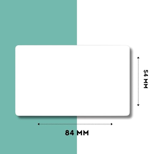Double Drgaon, 100 Premium Leer Weiß PVC Plastik Geschäfts-ID Karten, CR80, 30 Mil (760 Mikron) - Geeignet für Zebra Magicard Evolis Fargo Datacard NiSCA ID Kartendrucker (86 x 54mm)