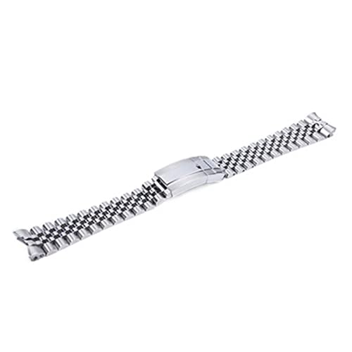 Bracelet de montre en acier inoxydable massif 20mm style élégant pour montre d'homme avec fermoir