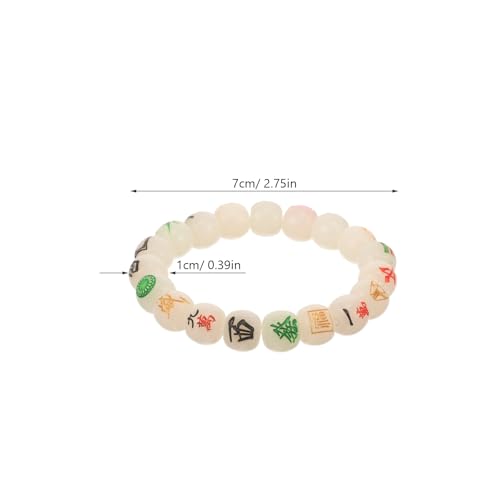 Chinese Mahjong Bracelet Beads Bracelet Gambling Creative Bangle Unisex Women Men2