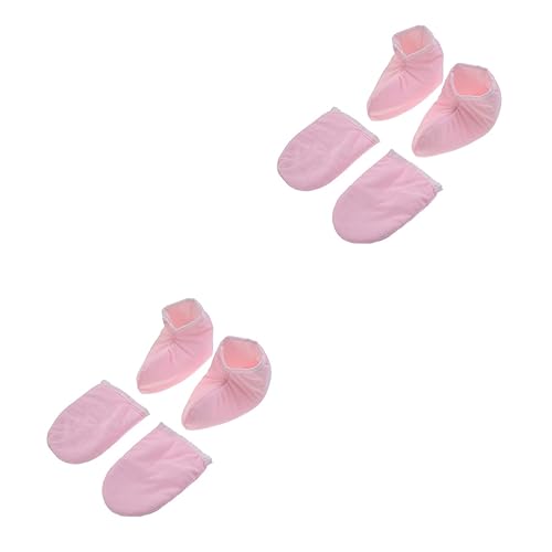 Cire de paraffine gants isolants FRCOLOR contre mains rugueuses soin thermique rose