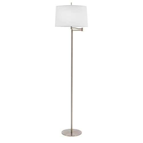 Fangio Lighting 14290FSWBS 62 Inch Metal Swing Arm Floor Lamp in Brushed Steel