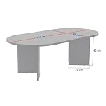 Stylish Walnut Coffee Table, 119 cm x 60 cm x 39.8 cm | 100% Melamine Coated Particle Board, 18 mm Thick | Perfect for Modern Living Rooms & Spaces – Bild 2