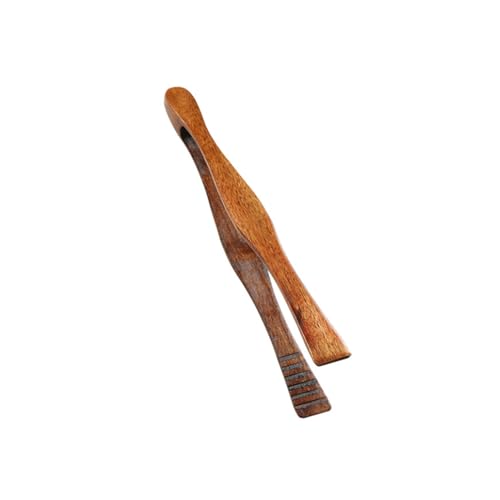 Wizoowip Pinces alimentaires à Long manche, pinces alimentaires en bois, pinces de cuisine à Long manche pour barbecue, service de salade, couleur ébène, conception antidérapante Ébène