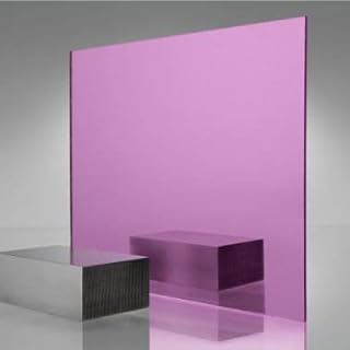 AZM Displays 1/8" (3mm) Pink Mirror Acrylic Plexiglass Plastic Sheet 12" x 12" Nominal Size