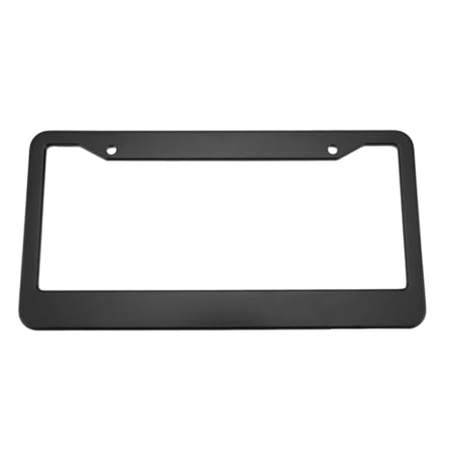 1x Black Blank Plain Plastic License Plate Frame Universal