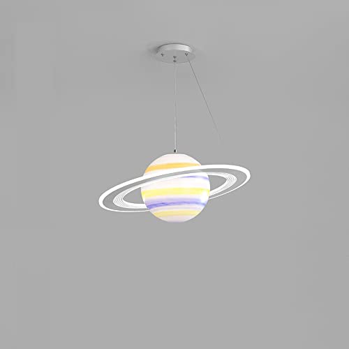 Lustre LED rond planète Feng Shui luminaire suspendu intéressant pour enfants