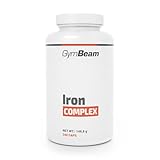 GymBeam Eisenkomplex - Funktionelle Kombination aus Eisen Vitamin C, Zink, Vitamin B9, Eisentabletten zur Unterstützung des Immunsystems, der kognitiver Funktionen (240 Kaps)