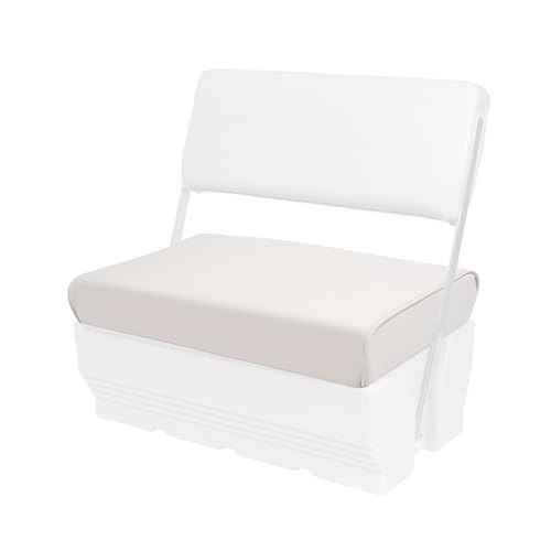 WUTIST 8WD156-R-S Replacement Seat Bottom Cushion Compatible with 8WD156 Series 70 Quart Swingback Cooler Seat Universal Pontoon Boat Parts for Fishing Pontoon Boat Yacht Plastic+Foam White
